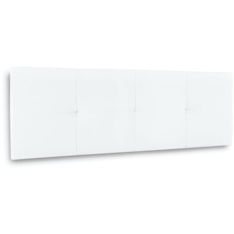 Home Heavenly®- Cabecero cama tapizado JENSEN, acolchado, cama individual o matrimonial, no incluye herrajes  105 cm Color: Blanco