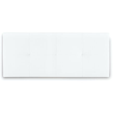 Home Heavenly®- Cabecero cama tapizado JENSEN, acolchado, cama individual o matrimonial, no incluye herrajes  105 cm Color: Blanco