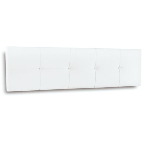Home Heavenly®- Cabecero cama tapizado JENSEN, acolchado, cama individual o matrimonial, no incluye herrajes  150 cm Color: Blanco