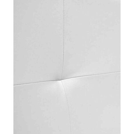 Home Heavenly®- Cabecero cama tapizado JENSEN, acolchado, cama individual o matrimonial, no incluye herrajes  150 cm Color: Blanco