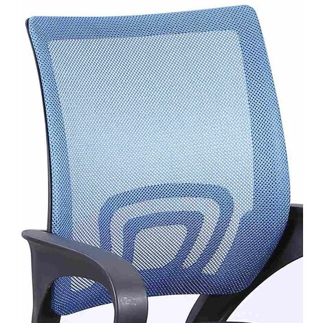 Home Heavenly®- Silla escritorio juvenil VERA, silla escritorio con asiento regulable con respaldo en tejido 3D.  Color: Azul
