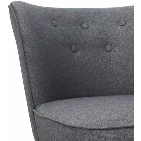 Home Heavenly® - Butaca de diseño DAVEN, Sillón con Patas de Madera, Estilo nórdico, tapizado Antimanchas  Color: Gris