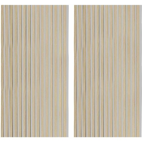 Home Heavenly® - Pack 2 paneles acústicos decorativos, reduce eco y sonido de la habitación.  Color: Roble Nordish - Gris, Medida: 120x60 cm
