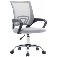Home Heavenly® - Silla escritorio juvenil NALA, silla oficina giratoria y regulable en altura, en tejido 3D. 100x52x56 cm. Color: Gris