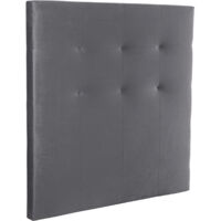 Home Heavenly®- Cabecero cama tapizado OLSON, acolchado para cama individual o matrimonial, no incluye herrajes  105 cm Color: Gris