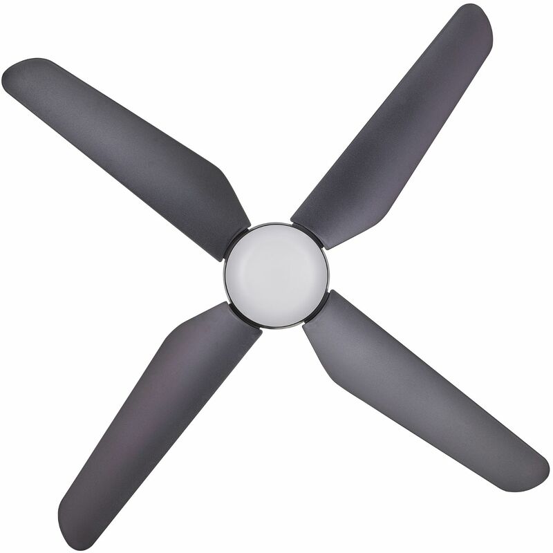 Ventilateur De Plafond Lucci Air Aria 122 Cm Noir Avec Télécommande Et Lumière LED