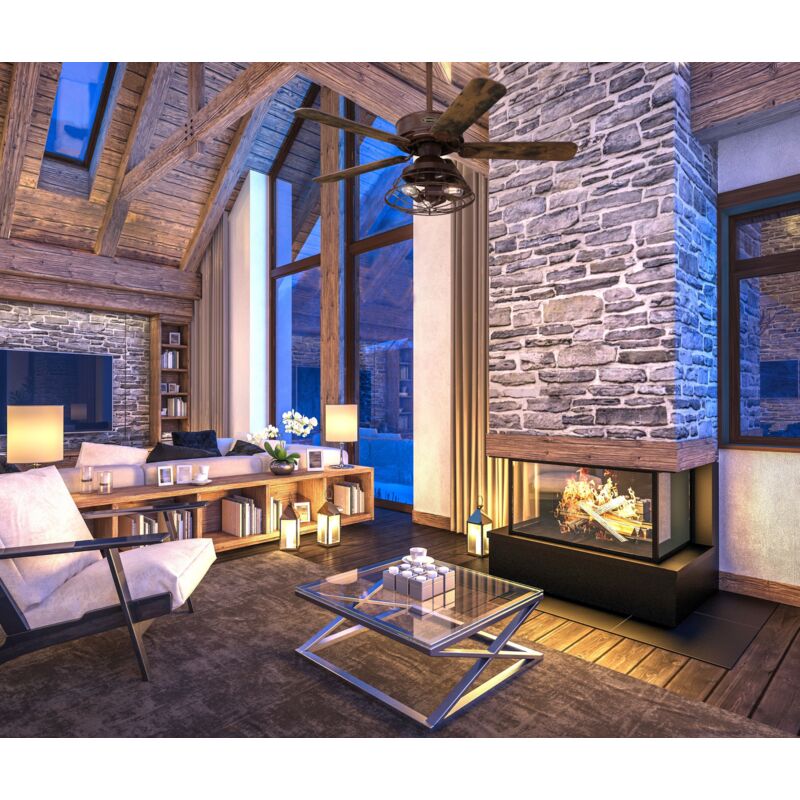 Ventilateur de plafond avec éclairage Led + télécommande