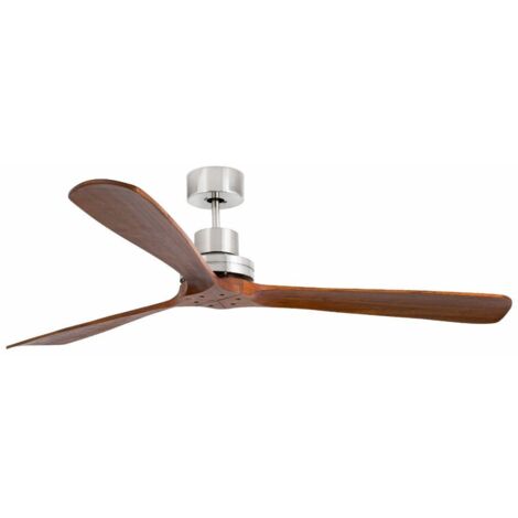 Faro Barcelona – Ventilateur de plafond silencieux 168 cm – 3 pales en bois – Moteur DC – Télécommande – 3 vitesses – Fonction inverse – 33464DC (1/9)