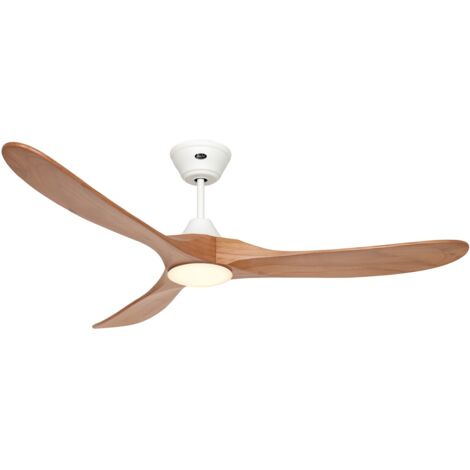 Ventilateur De Plafond CasaFan Eco GENUINO-L 152cm Avec Lumière - Pales Chêne, Moteur Blanc, Télécommande