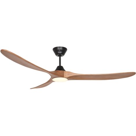 Ventilateur de plafond Eco Genuino DC 180 Noir-Chêne LED (1/5)