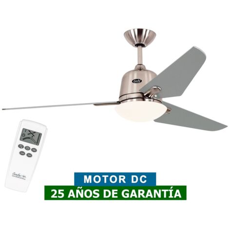 Ventilateur de plafond avec lumière CasaFan 513285 ECO AVIATOS 132 gris argenté/chromé