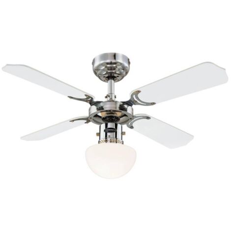 Ventilateur de plafond Portland Ambiance Chrome 90 cm (1/5)