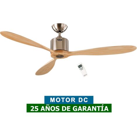 Ventilateur de plafond CasaFan 313247 AEROPLAN ECO bois massif naturel / chrome satiné