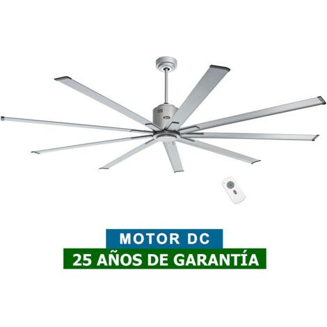 Casafan – Ventilateur de plafond 922012 223 cm – 9 pales en aluminium – Télécommande 6 vitesses – Ultra silencieux – Économie d'énergie