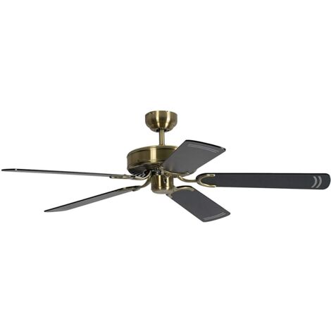 Ventilateur de plafond Potkuri Laiton antique / Noir (1/5)