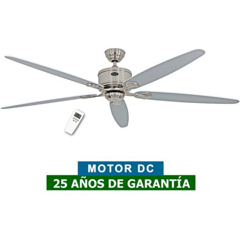 Ventilateur de plafond CasaFan 518082 ECO ELEMENTS 180 blanc ou gris clair/chrome brossé
