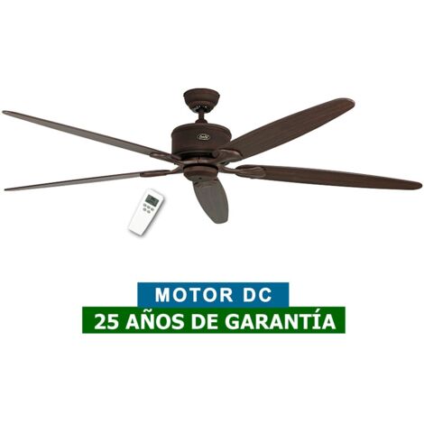 Ventilateur de plafond CasaFan 518083 ECO ELEMENTS 180 chêne antique ou noyer / brun antique
