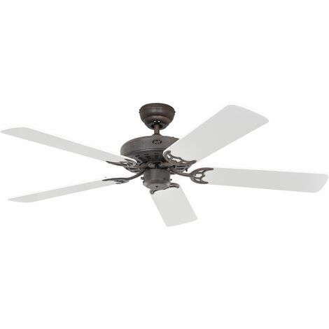 Ventilateur de plafond Classic Royal Blanc / Hêtre 75 cm avec