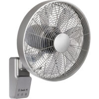 Casafan – Ventilateur mural Airos Eco Design – 5 vitesses – Télécommande – Débit d'air 3885 m³/h – Tension 220-240V – Design argent titane