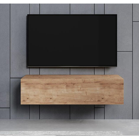 Aydin Mobile TV Sospeso A Parete Moderno – Melamina Safir Opaco 150x22x29.6 Cm, Con Ripiano Flottante, Perfetto Per Soggiorno E Ufficio