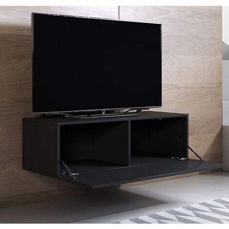Mobile TV Sospeso Aydin - 150x22x29.6 Cm, Melamina Safir Opaco, Moderno Per Soggiorno