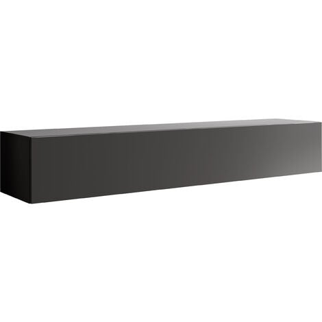 Mobile TV  Mobile da Soggiorno  Sospeso  Porta TV  Salotto  Stilo Moderno  1 Anta  180x30x40cm  Modello Berit 180x30  Grigio Finitura Lucida