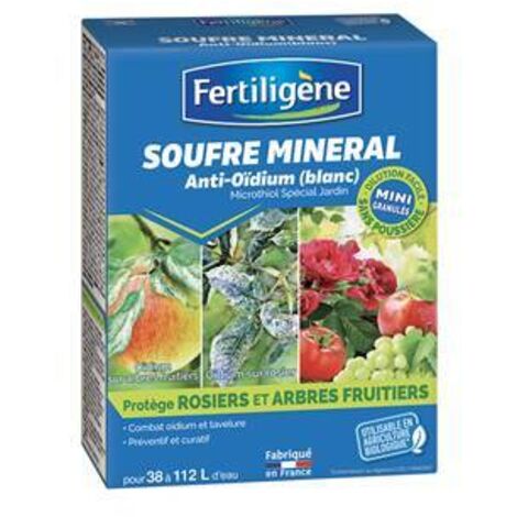 Soufre minéral 750 g – Fongicide traditionnel – Élimine oïdium et tavelure – Limite araignées rouges sur vigne et tomates – Fabre Graines