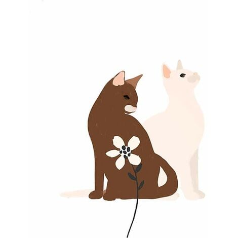 Komar Wandbild - Loving Cats - Größe: 30 x 40 cm