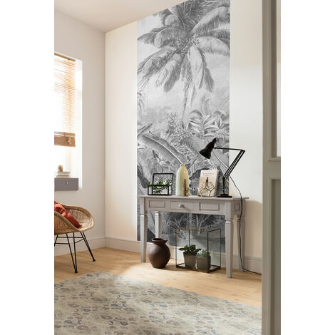 Papier peint panoramique intissée de Komar - Amazonia Black and White Panel  - Taille: 100 x 250 cm