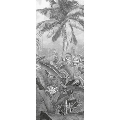 Papier peint panoramique intissée de Komar - Amazonia Black and White Panel  - Taille: 100 x 250 cm