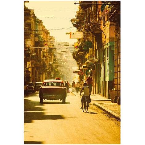 Papier peint photo - Papier Peint Intissé - Voiture Rétro à Cuba - Vintage  - Art - 254