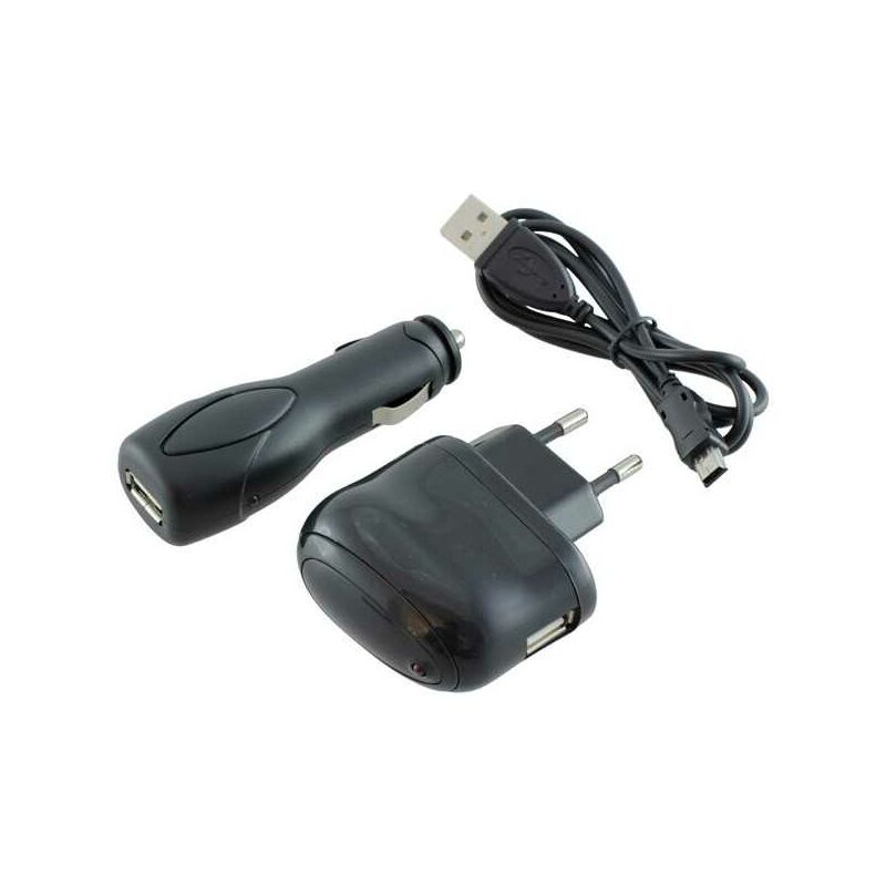 4in1 ZUBEHÖR SET: Netzteil USB Ladekabel KFZ Kabel Datenkabel Adapter für  Garmin Nüvi 205 250 250W