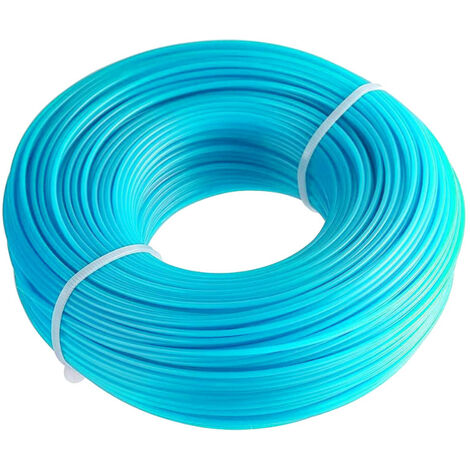 Trade-Shop Trimmerschnur Trimmerfaden Mähfaden Nylonfaden Dual rund hellblau, 200m Länge, 3,0mm Fadenstärke, mit Stahlkern / Rasentrimmer-Zubehör (1/4)