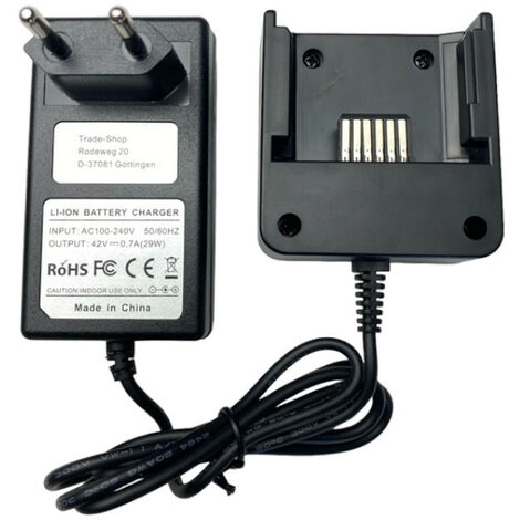 Trade-Shop 36V Li-Ion Akku-Ladegerät inkl. Netzteil kompatibel mit Black & Decker LST136W LSW36B LSWV3 LCC140 LCC240 LCS1240B LST140C LST540B LHT341 (1/2)