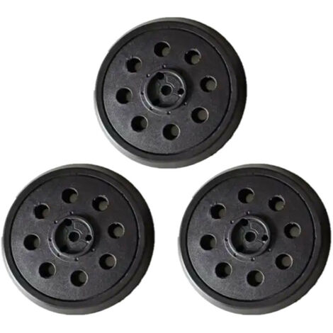 Trade-Shop 125mm Klett Schleifteller / Haftteller / Stützteller kompatibel mit Skil 7400 H1, 7425, 7430 H1, 7435 H1, 7500 H1 Exzenterschleifer - 3 Stück