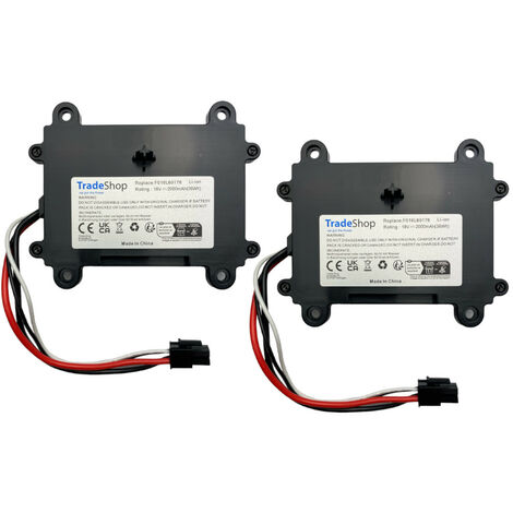 2x Trade-Shop Li-Ion Akku 18V / 2000mAh / 36Wh für viele Bosch Indego Rasenmäher Mähroboter ersetzt F 016 104 898, F016104898, F016L69176, 5INR19/66 (1/2)