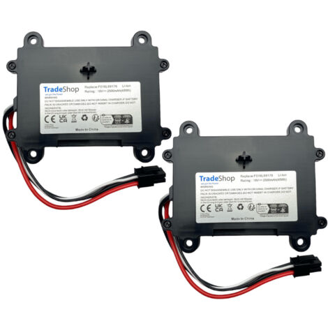 2x Trade-Shop Li-Ion Akku 18V / 2500mAh / 45Wh für viele Bosch Indego Rasenmäher Mähroboter ersetzt F 016 104 898, F016104898, F016L69176, 5INR19/66 (1/2)