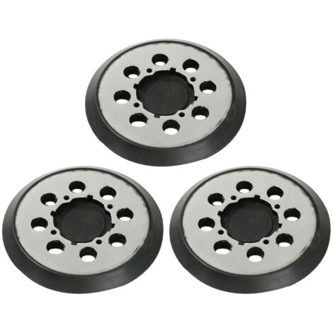 Trade-Shop 8-Loch + 4-Loch Klett Klett Schleifteller Stützteller Ø125mm für Dewalt DCW 210 N, DCW 210 P1, DWE 6420, Craftsman CMEW231 - 3 Stück