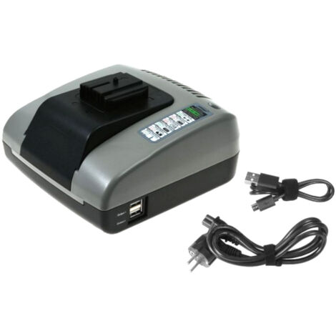 Trade-Shop Ladegerät Ladestation 21,6V-36V mit USB-Anschlüssen kompatibel mit Milwaukee HD28 VC/0, M28 WL, V28 BS, V28 CS, V28 H, V28 HX, V28 IW