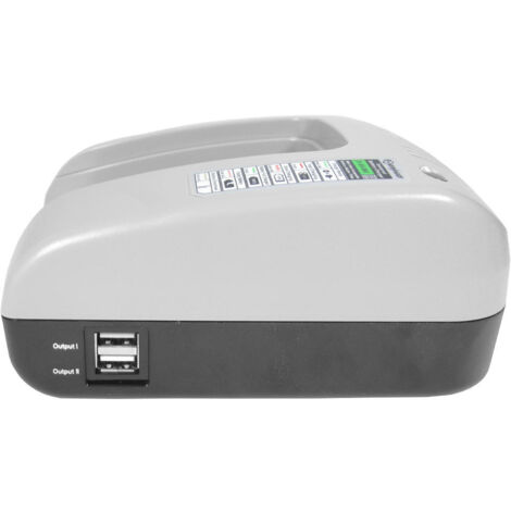 Trade-Shop Ladegerät Ladestation 21,6V-36V mit USB-Anschlüssen kompatibel mit Milwaukee HD28 VC/0, M28 WL, V28 BS, V28 CS, V28 H, V28 HX, V28 IW