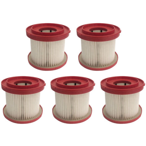 Trade-Shop HEPA-Filter / Filterpatrone / Lamellenfilter kompatibel mit Milwaukee M18 VC2-0, M18 VC-0, M28 VC-0, M18 0880-20 Akkusauger Staubsauger - 5 Stück (1/4)