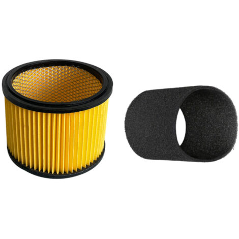 Trade-Shop 2in1 Set: Rundfilter + Schaumstoff-Filter kompatibel mit Einhell Inox 1100, 1250, 1450, 1500, RT-VC 1500 WM, 1600 E, 1630 SA, YPL 1400/30 (1/5)
