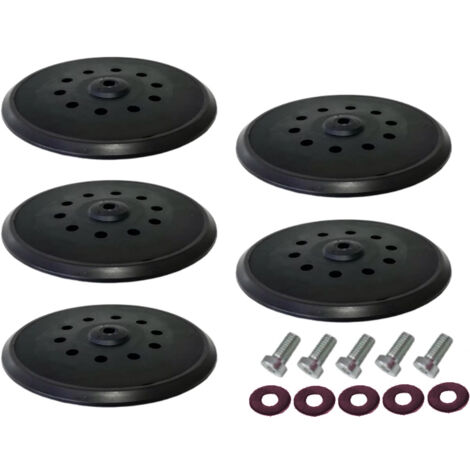 Trade-Shop 225mm 10-Loch Klett Schleifteller / Stützteller / Haftteller hart für FLEX Giraffe WST 700, WSE 500, WSE 7 Trockenbauschleifer - 5 Stück