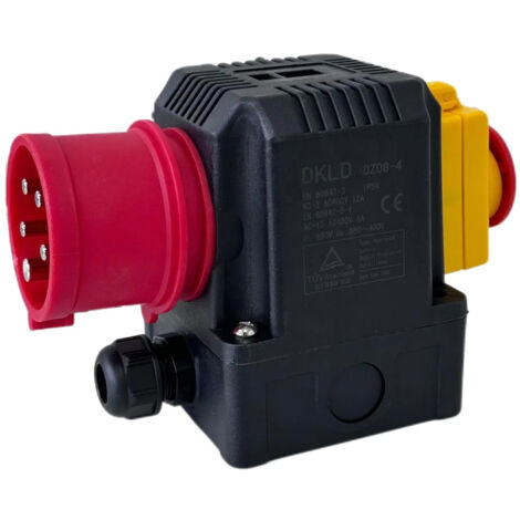 Trade-Shop Motorstarter / Schalter-Stecker-Kombination / Sicherheitsschalter / Geräteschalter DZ08-4 400V IP54 für Holzspalter Kippsägen