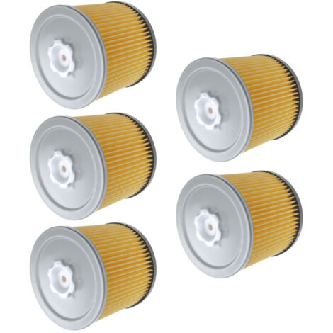 Trade-Shop Patronenfilter Faltenfilter inkl. Verschlusschraube kompatibel mit Bosch PAS 12-50 F, PAS 850, PAS 1000 ersetzt 2607432001 / Staubsauger - 5 Stück (1/2)