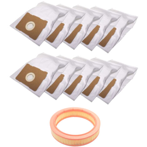 Trade-Shop SET: Vlies Staubsauger-Beutel (10x) + Lamellenfilter für Protool VCP 170, VCP 170 E, VCP 171, VCP 171 E, VPC 171 E/L, PRO-164 (1/4)