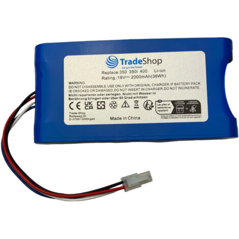 Trade-Shop Li-Ion Akku 18V / 2000mAh kompatibel mit Yard Force Amiro 400, 400i, 350, 350i ersetzt 1920726 / Rasenmäher Mähroboter Zubehör (1/2)