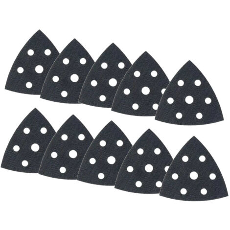 Trade-Shop Ersatzklett 93x93x93mm selbstklebend Dreieck für Bosch PDA 180 E, Parkside PDS 290 C3, PDS 290 B2, PDS 290 A1, Pattfield PE-260 DS - 10 Stück