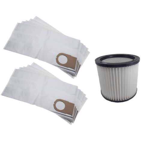 Trade-Shop SET: Microvlies-Beutel (10 Stück) + Lamellenfilter kompatibel mit Rowenta RU03 NT RU-30.1, Einhell 2351110 / Staubsauger-Zubehör (1/4)