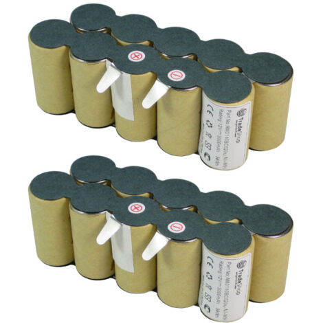 2x Trade-Shop Ni-MH Akku 12V / 3000mAh kompatibel mit Gardena HS36, HS36/42, HS42, LWA85, TL18/2170 / Ersatz für Heckenschere, Rasentrimmer